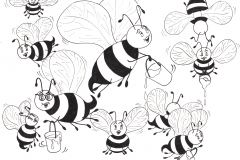 Bees w:honey buckets copy